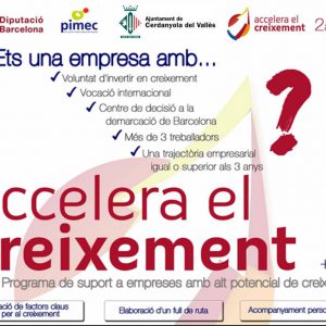 S’allarga el termini d’inscripció al Programa accelera el creixement 2a edició, fins el 7 d’octubre