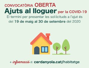 Oberta la convocatòria del programa d’ajuts al lloguer per la COVID-19