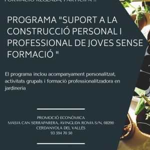 Formació d’auxiliar de jardineria per a joves sense estudis reglats