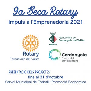 S’amplia el termini per presentar candidatures a la Beca Rotary Impuls a l’emprenedoria 2021
