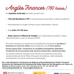 Oferta de formació ocupacional FOAP per al 2021