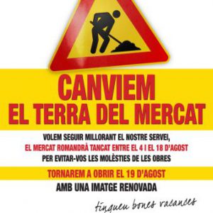 El Mercat de Serraperera tanca per obres