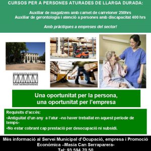 Programa per fomentar l’ocupació de persones aturades de llarga durada