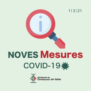 Noves mesures aplicables a partir de l’1 de març