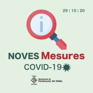 Les noves mesures de contenció de la COVID-19 en vigor des de el 30 d’octubre