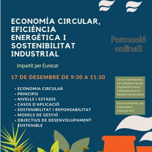 Formació online per a empreses i persones emprenedores : economia circular, eficiència energètica i sostenibilitat industrial
