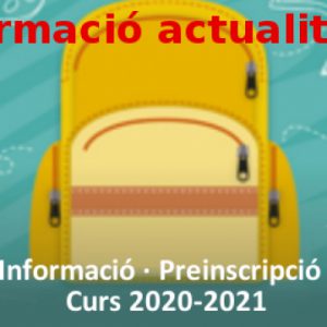 La preinscripció escolar per l’educació infantil, primària i ESO serà entre el 13 i el 22 de maig