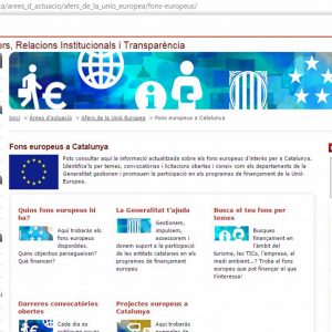 Informació de fons europeus a Catalunya
