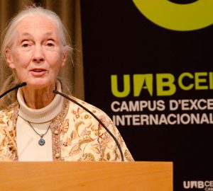Jane Goodall, Premi Internacional de Catalunya, visita la UAB