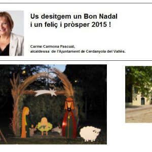 Us desitgem un Bon Nadal i un feliç i pròsper 2015!