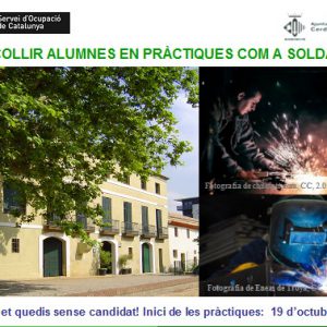 Ets una empresa i vols acollir alumnes en pràctiques com a soldador/a?.