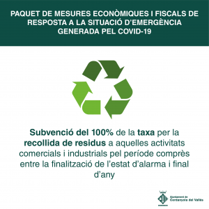 El govern municipal ajudarà l’empresariat local subvencionant al 100% les taxes d’escombraries i de terrasses